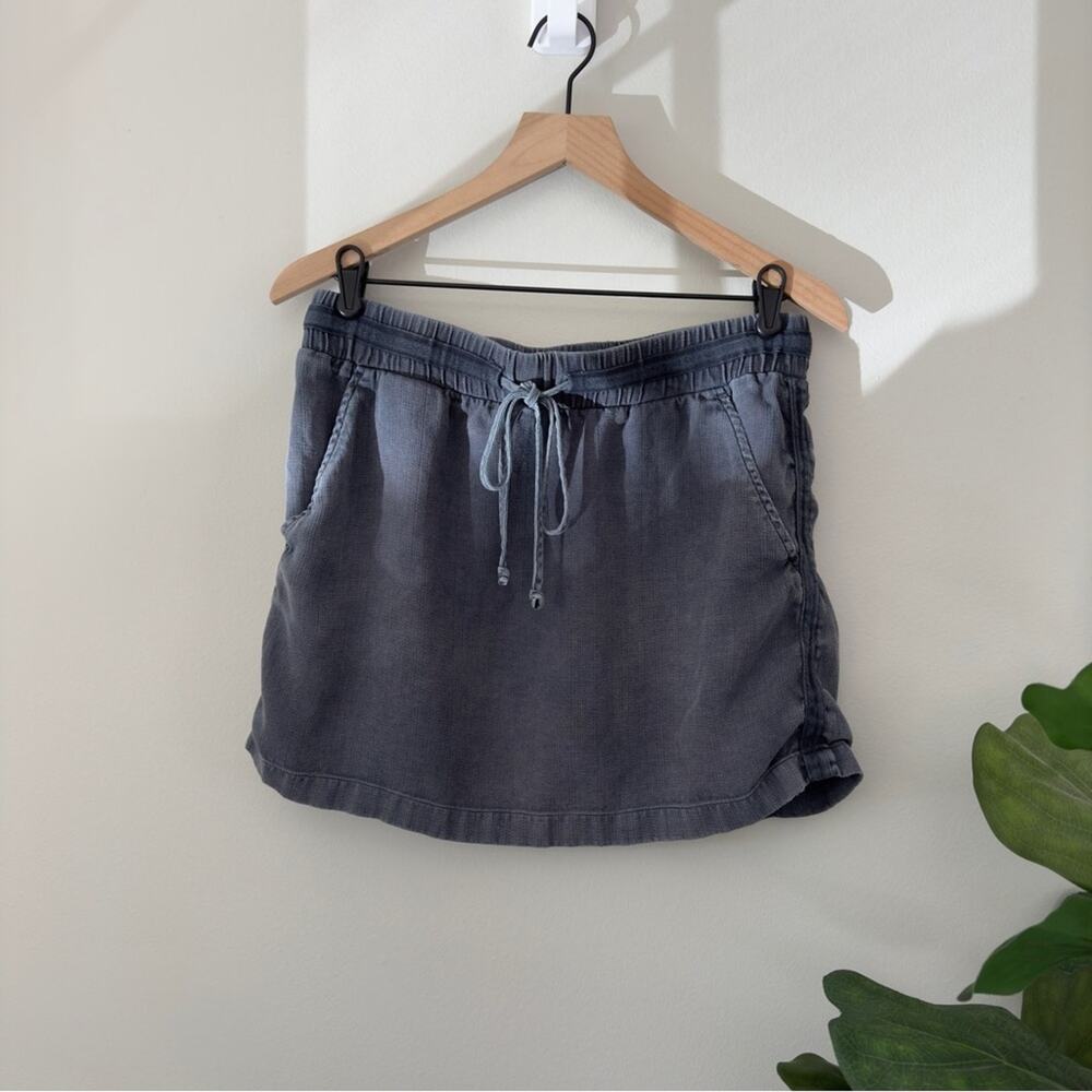 Anthropologie Cloth & Stone Adjustable Tie Waist Skirt 100% Tencel Lyocell Mini